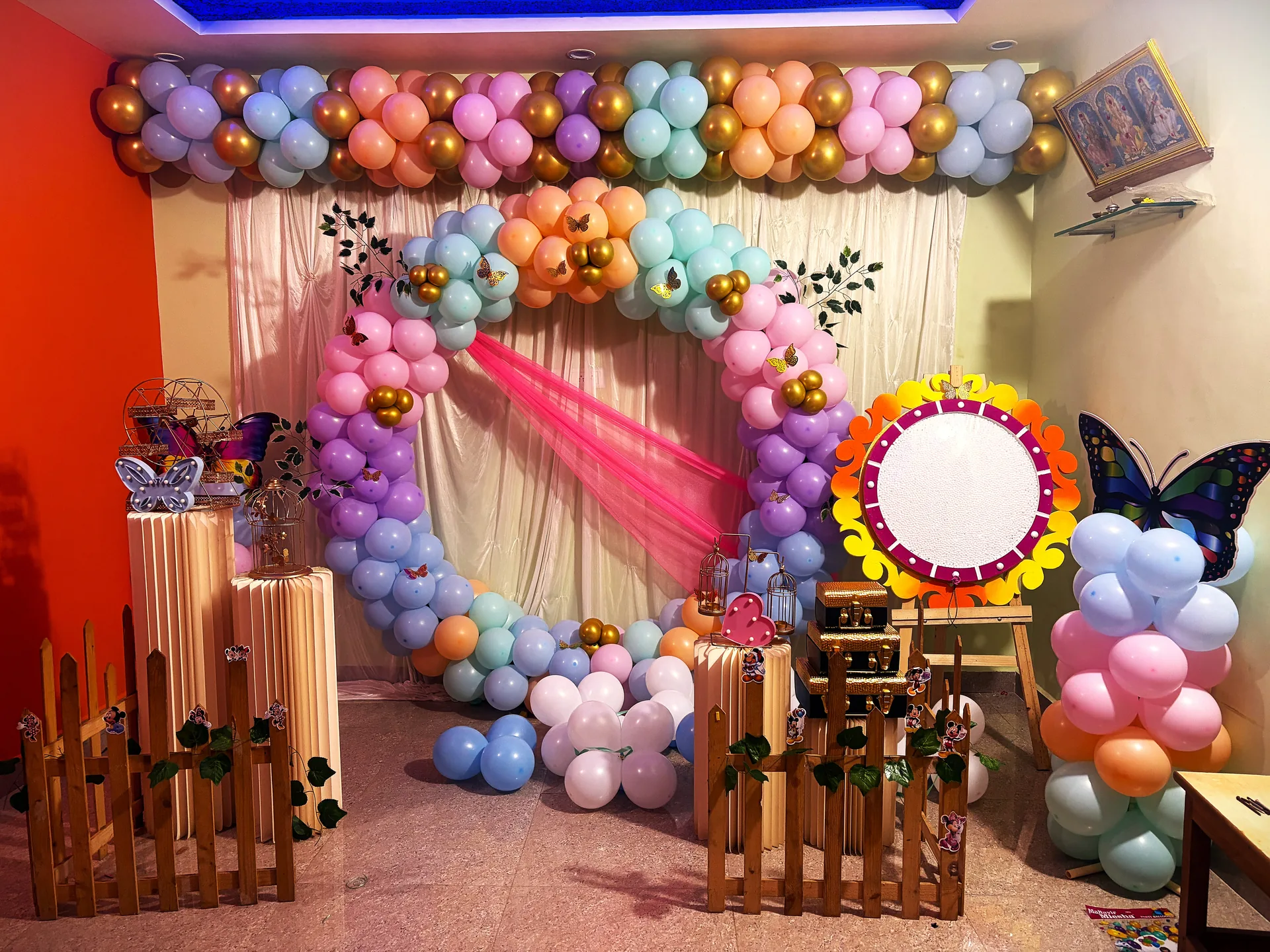 Premium flower decoration setup at RS Rock Events
