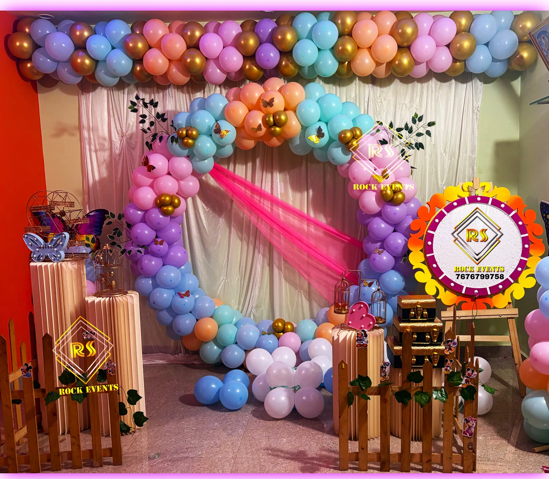 Birthday Party Setup setup at RS Rock Events