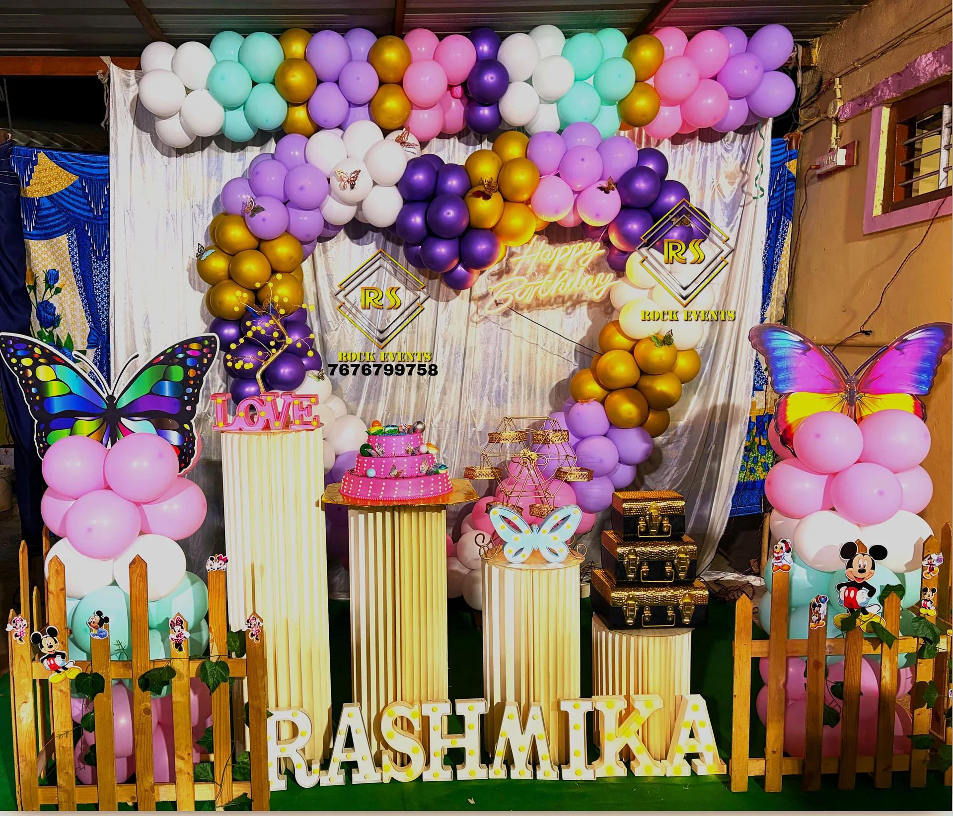 RS Rock Events celebratory balloon decor details